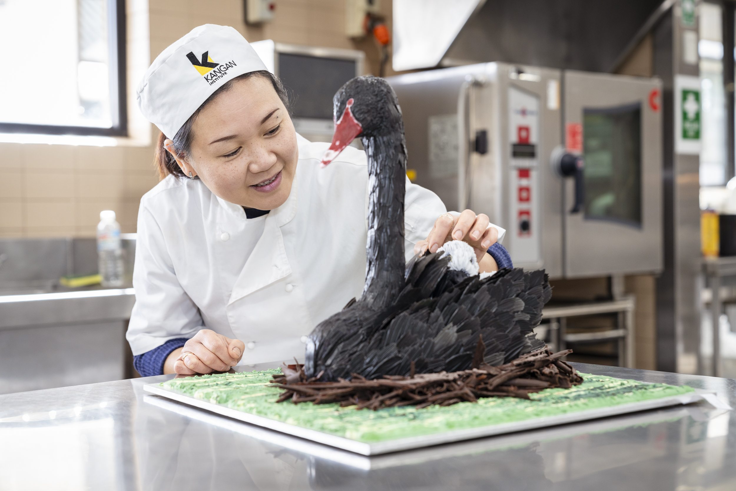 Sweet victory: a black swan and a wedding cake among baking show excellence